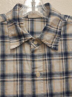 CP Shades Men's Plaid Button Up Shirt Made USA 100% Cotton Flannel - Medium